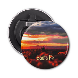 Santa Fe New Mexico Sun Set Button Flesopener