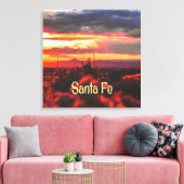 Santa Fe New Mexico Sun Set Canvas Afdruk (Insitu (Woonkamer))