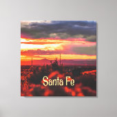 Santa Fe New Mexico Sun Set Canvas Afdruk (Voorkant)