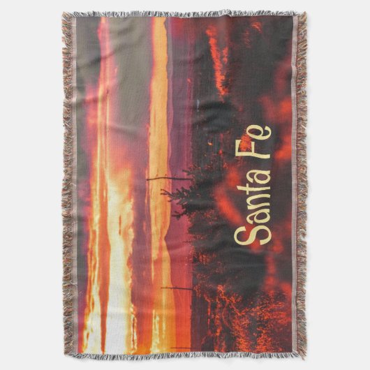 Santa Fe New Mexico Sun Set Deken (Voorkant Verticaal)