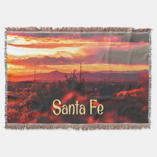 Santa Fe New Mexico Sun Set Deken (Voorkant)