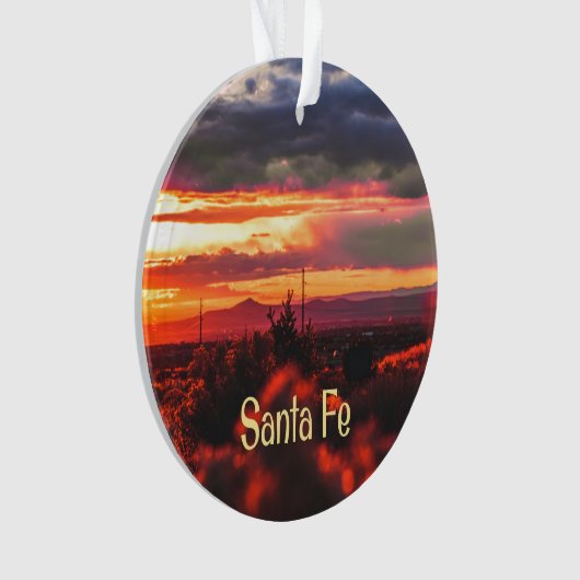 Santa Fe New Mexico Sun Set Ornament (voorkant)