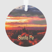 Santa Fe New Mexico Sun Set Ornament (achterkant)