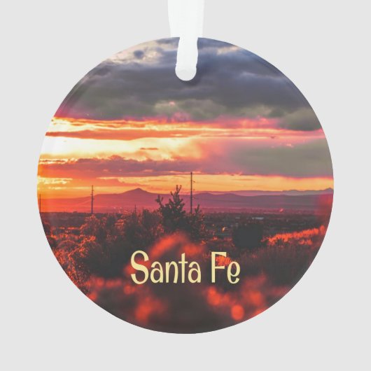 Santa Fe New Mexico Sun Set Ornament (achterkant)
