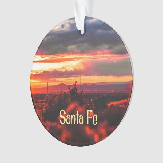 Santa Fe New Mexico Sun Set Ornament (voorkant)