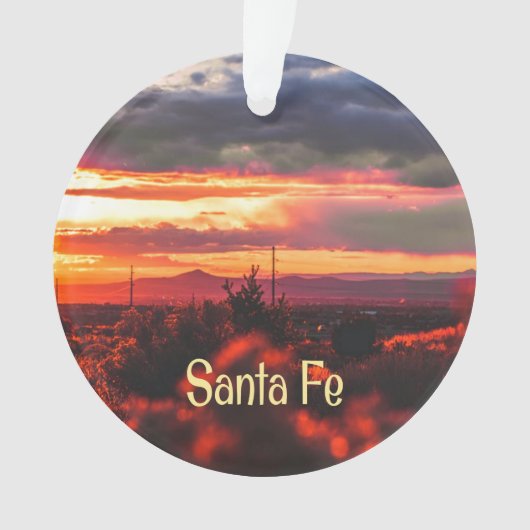 Santa Fe New Mexico Sun Set Ornament (voorkant)