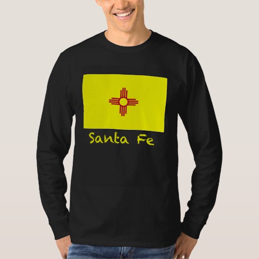 Santa Fe New Mexico USA Flag Souvenir T-shirt (Voorkant)