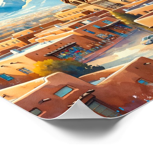 Santa Fe New Mexico Verenigde Staten Travel Places Poster (Hoek)