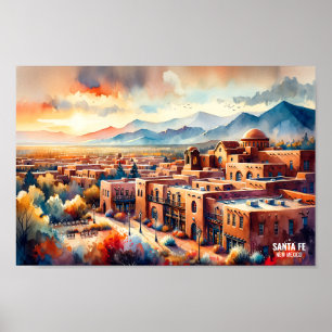 Santa Fe New Mexico Verenigde Staten Travel Places Poster