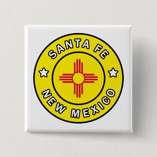 Santa Fe New Mexico Vierkante Button 5,1 Cm (Voorkant)