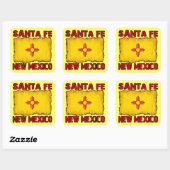 Santa Fe, New Mexico Vierkante Sticker (Vel)