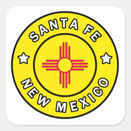 Santa Fe New Mexico Vierkante Sticker (Voorkant)