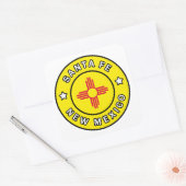 Santa Fe New Mexico Vierkante Sticker (Envelop)