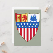 Santa Fe, New Mexico (wapenschild) Kaart (Voorkant / Achterkant in situ)