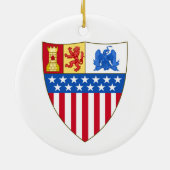 Santa Fe, New Mexico (wapenschild) Keramisch Ornament (Achterkant)