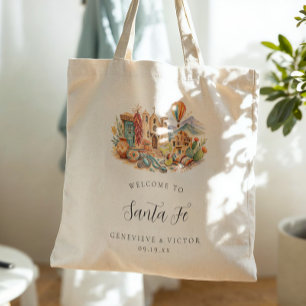 Santa Fe New Mexico Woestijn Bruiloft Welkom Tote Bag