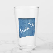 Santa Fe New Mexico Wood Grain Glas (Voorkant)