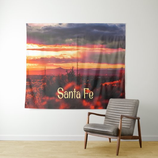 Santa Fe New Mexico Zonsondergang Wandkleed (In Situ (horizontaal))