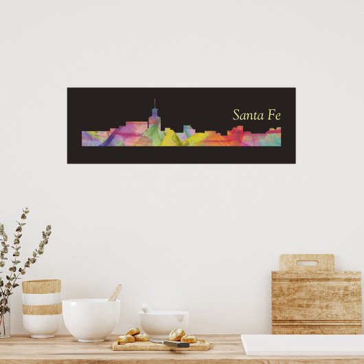 SANTA FE, NIEUWE MEXICO SKYLINE BB - POSTER (Keuken)