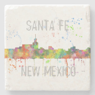 SANTA FE, NIEUWE MEXICO SKYLINE STENEN ONDERZETTER