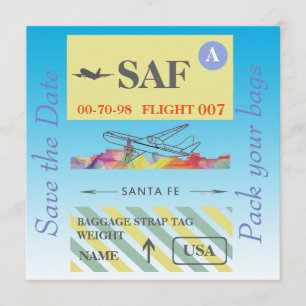 SANTA FE, NIEUWE MEXICO SKYLINE WB1 - SAVE THE DATE