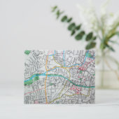 Santa Fe, NM  Map Briefkaart (Staand voorkant)