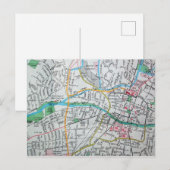 Santa Fe, NM  Map Briefkaart (Voorkant / Achterkant)