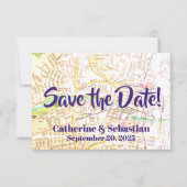 Santa Fe, NM Map Save The Date (Voorkant)