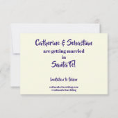 Santa Fe, NM  Map Save The Date (Achterkant)