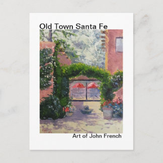 Santa Fe, NM-oliesschilderij van John French Briefkaart