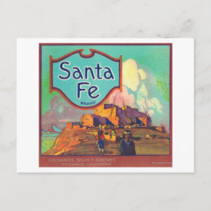 Santa Fe Oranje LabelRedlands, CA Briefkaart