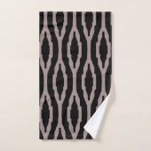 Santa Fe Pink & Black Geometric Modern Pattern Bad Handdoek (Handdoek)