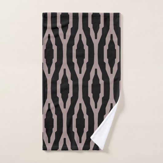 Santa Fe Pink & Black Geometric Modern Pattern Bad Handdoek (Handdoek)
