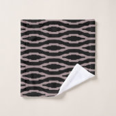 Santa Fe Pink & Black Geometric Modern Pattern Bad Handdoek (Wasdoekje)