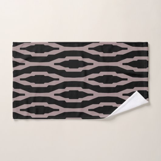 Santa Fe Pink & Black Geometric Modern Pattern Bad Handdoek (Handdoek)