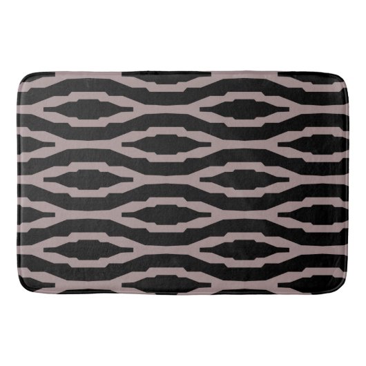 Santa Fe Pink & Black Geometric Modern Pattern Badmat (Voorkant)