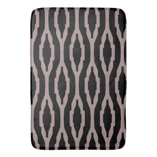 Santa Fe Pink & Black Geometric Modern Pattern Badmat (Voorkant Verticaal)