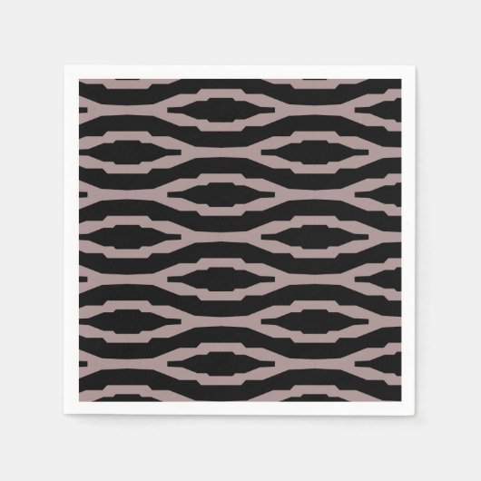 Santa Fe Pink & Black Geometric Modern Pattern Servet (Voorkant)