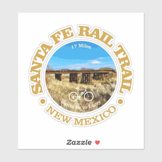 Santa Fe Rail Trail (fietsen c) Sticker (Vel)