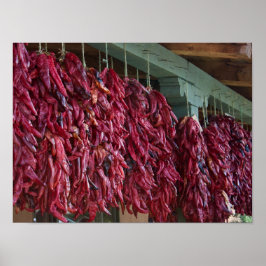 Santa Fe Red Chili Ristras New Mexico Poster
