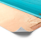 Santa Fe Red Chili Ristras Turquoise door NM Poster (Hoek)