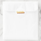 Santa Fe Retro  tekst Ronde Sticker (Tas)