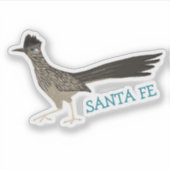 SANTA FE Roadrunner Bird Colour Pencil Art Sticker (Voorkant)