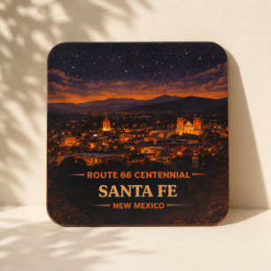 Santa Fe Route 66 Zuidwest tafel decoratie cadeau Kartonnen Onderzetters