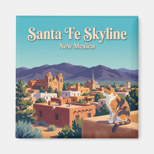 Santa Fe Silhouet New Mexico Magneet