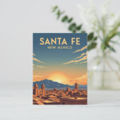 Santa Fe Silhouette New Mexico Reizen Briefkaart (Staand voorkant)