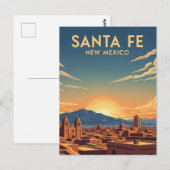 Santa Fe Silhouette New Mexico Reizen Briefkaart (Voorkant / Achterkant)
