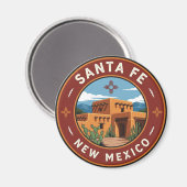 Santa Fe Skyline New Mexico Reizen Magneet (Voorkant / Achterkant)