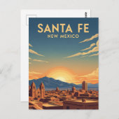 Santa Fe Skyline New Mexico Travel Briefkaart (Voorkant / Achterkant)