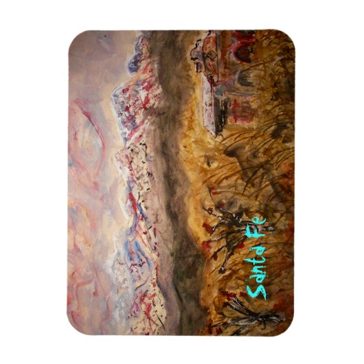 santa fe sneeuw magneet (Verticaal)